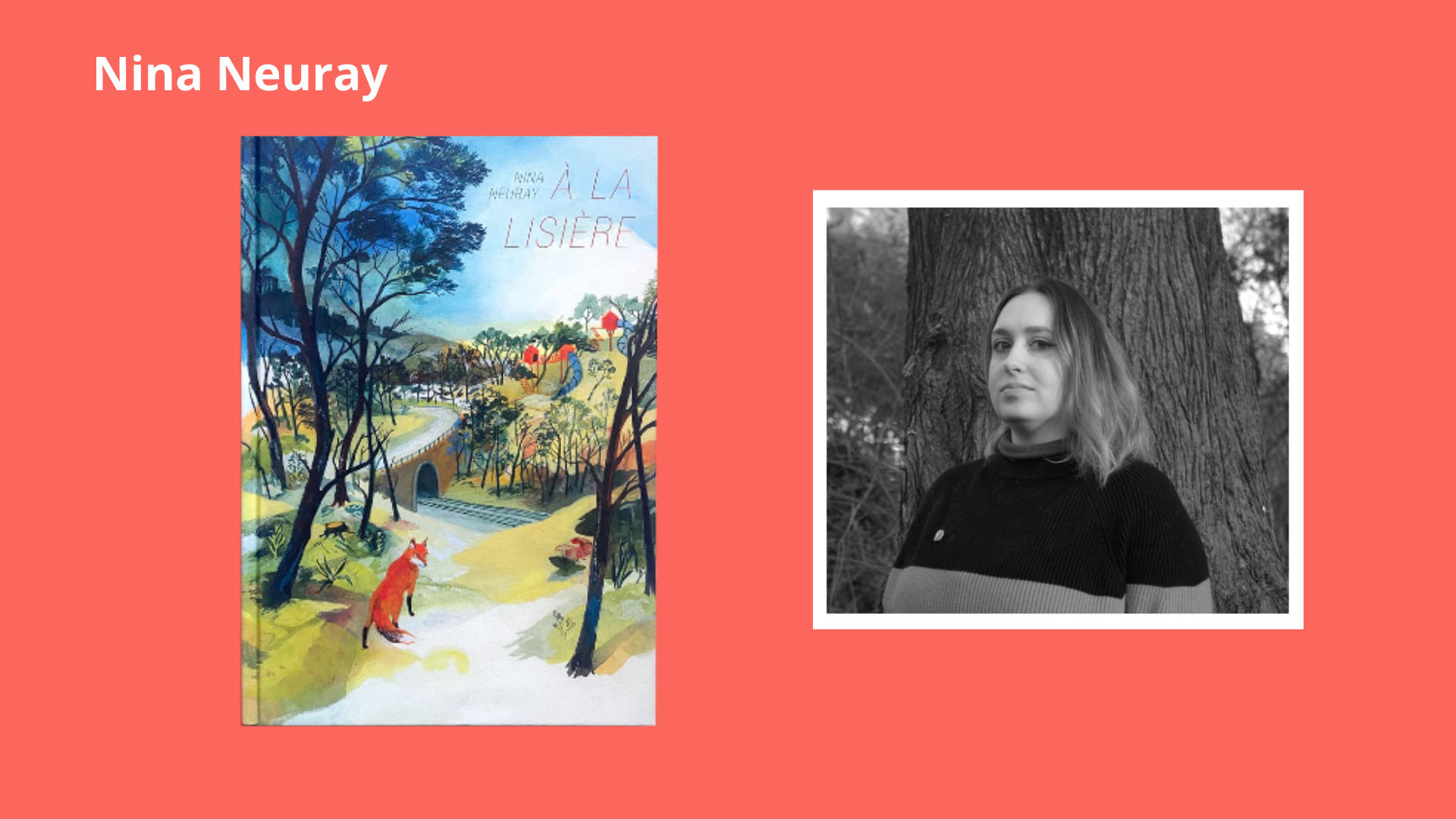 Photo de Nina Neuray + couverture de l'album A la lisière